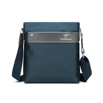 Whatna ショルダーバッグ メンズ メッセンジャーバッグ 縦型 B5 9.7インチipad収納可 オックスフォード布 防水 耐磨耗 ビジネスバッグ 小さい 斜めがけ バッグ 男性用 紳士用 黒 ブルー（6608#）