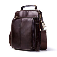 Whatna 牛革 ショルダーバッグ メンズ 2way 斜め掛け 手提げ 厚手 本革 レザー ipad 10.5収納可 縦型 小さめ メッセンジャーバッグ 通学 通勤バッグ 軽量 実用 自転車かばん プレゼント男性（KB0019）