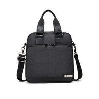 Whatna 2way ショルダーバッグ メンズ 斜め掛け 手提げ 縦型 ビジネスバッグ 小さめ メッセンジャーバッグ B5 ipad pro 10.5収納可 防水 耐磨 通学 通勤鞄 自転車かばん プレゼント男性 黒 ブルー グレー（FL1602）