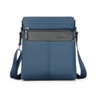 Whatna ショルダーバッグ メンズ メッセンジャーバッグ 縦型 B5 9.7インチipad収納可 オックスフォード布 防水 耐磨耗 ビジネスバッグ 小さい 斜めがけ バッグ 男性用 紳士用 黒 ブルー（6606#）
