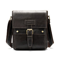 Whatna 牛革 ショルダーバッグ メンズ メッセンジャーバッグ 縦型 小さめ ビジネスバッグ 9.7インチipad収納可 本 革通勤 通学 斜めがけバッグ オシャレ な シンプル な 実用 自転車 かばん男性用 ブラウン 茶（9040）