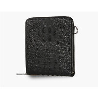 Whatna 3way 牛革 本革 クロコダイル型押しミニショルダーバッグ メンズ ポシェット8枚カード収納 縦型 軽量 小型ショルダーミニバック 小さめメッセンジャーバッグ 斜め掛け通学 通勤バッグ紳士用 男性用 黒 ブラウン ブルー（8999）