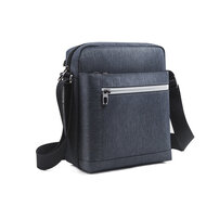 Whatna ショルダーバッグ メンズ メッセンジャーバッグ 縦型 B5 オックスフォード布 防水 耐磨耗 ビジネスバッグ 小さい 斜めがけ バッグ 男性用 紳士用 黒 ブルー