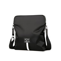 Whatna ショルダーバッグ メンズ メッセンジャーバッグ 縦型 B5 9.7インチipad収納可 オックスフォード布 防水 耐磨耗 ビジネスバッグ 小さい 斜めがけ バッグ 男性用 紳士用 黒 ブルー（8816-12）