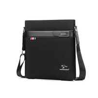 Whatna ショルダーバッグ メンズ メッセンジャーバッグ 縦型 B5 9.7インチipad収納可 オックスフォード布 防水 耐磨耗 ビジネスバッグ 小さい 斜めがけ バッグ 男性用 紳士用 黒 ブルー（1801）