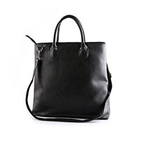 Whatna ビジネス バッグ メンズ 2wayショルダー 手提げ 厚手 皮革 大容量 ブリーフケース A3 A4 15インチPC対応 旅行 出張 通勤 通学 就活 面接 バッグ かばん 男性用黒（0029）