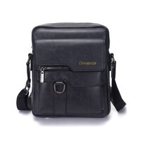 Whatna 革 ショルダーバッグ メンズ メッセンジャーバッグ 縦型 B5 10.5インチipad収納可 本 革 厚手 レザー ビジネスバッグ 小さい 斜めがけ バッグ 男性用 紳士用 黒 ブラウン（h1901）