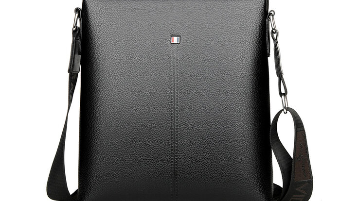 Whatna 革 ショルダーバッグ メンズ メッセンジャーバッグ 縦型