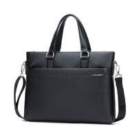 Whatna ビジネス バッグ メンズ 2way ショルダー 手提げ大容量 ブリーフケース A4 14インチPC対応 黒 ブラウン（HA-042）