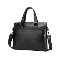 Whatna ビジネス バッグ メンズ 2way ショルダー 手提げ 大容量 ブリーフケース A4 14インチPC対応黒 ブラウン（18073）