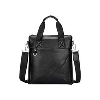 Whatna 2way 牛革 ショルダーバッグ メンズ 本革 斜め掛け 手提げ バッグ 縦型 ビジネスバッグ A4 ブリーフケース 通学 通勤鞄 軽量 実用 自転車かばん プレゼント男性 黒 ブラウン（025）