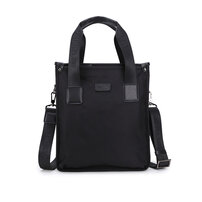 Whatna 2way ショルダーバッグ メンズ 斜め掛け 手提げ バッグ 防水 頑丈 軽量 オックスフォード布 縦型 ビジネスバッグ A4 ブリーフケース 通学 通勤鞄 軽量 実用 自転車かばん プレゼント男性 黒 ブラウン ブルー