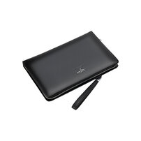 Whatna 2way革 セカンドバッグ メンズ バッグ 16枚カード収納 B5 ipad 10.5収納可 3室仕切 カジュアル フォーマル 冠婚葬祭 結婚式 バッグ クラッチ 男性 手持ちバッグ 紳士用 男性用 黑 6680