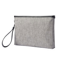 whatna 帆布 クラッチ･セカンドバッグ クラッチバッグ メンズ A4サイズ対応 キャンバス セカンドポーチ 大容量 紳士用 男性用 手持ちバッグ 結婚式 冠婚葬祭 クラッチポーチ グレー 1221+7