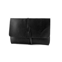 Whatna セカンドバッグ メンズ レディース クラッチ バッグ 皮 革 大きめ A4 ipad収納可 ファイルバッグ 封筒袋 ジュアル フォーマル 冠婚葬祭 紳士用 男性用 黒 ブラウン （1028）