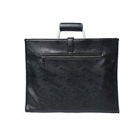 Whatna 2WAY 革 セカンド バッグ メンズ バッグ [クラッチ ショルダー 肩掛け 結婚式 バッグ] A4 13.3IPAD AIR収納可 手持ちバッグ ビジネス カジュアル フォーマル 冠婚葬祭 紳士用 男性用 黒B09