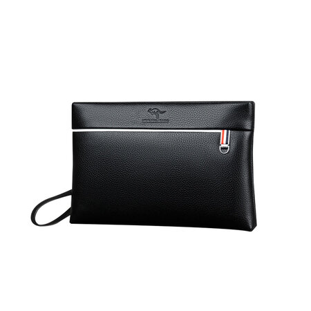 Whatna 2way 革 セカンドバッグ メンズ クラッチ バッグ B5 6枚カード収納 小銭入 カジュアル フォーマル 冠婚葬祭 結婚式 バッグ紳士用 男性用 黑 Gq 8087 Whatna