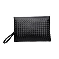 whatna 2way 革 手作り編み込み セカンドバッグ メンズ クラッチ バッグ B5 6枚カード収納 小銭入 カジュアル フォーマル 冠婚葬祭 結婚式 バッグ紳士用 男性用 黑 605