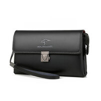 Whatna ミニセカンドバッグ メンズ バッグ 12枚カード収納 盗難防止 小さめ クラッチバッグ 長財布 革 手持ちバッグ メンズ ポーチ 男性用 紳士用 結婚式 バッグ 冠婚葬祭 黒 ブラウン BL8803