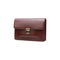 Whatna 2way 革 セカンドバッグ メンズ クラッチ バッグ パスワードロックボタン 盗難防止 厚手 本 革 レザーB5 6枚カード収納 カジュアル フォーマル 冠婚葬祭 結婚式 バッグ紳士用 男性用 ブラウン 9610