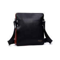 Whatna ショルダーバッグ メンズ メッセンジャーバッグ 縦型 横型小さめ ビジネスバッグ 10.5インチipad収納可 革 通勤 通学 斜めがけバッグ オシャレ な シンプル な 軽量 実用 自転車 かばん男性用 黒（fkb867）