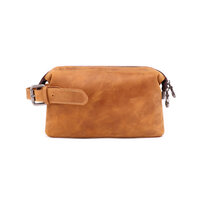 Whatna 2way 牛革 ミニセカンドバッグ メンズ クラッチ バッグ 厚手 本革 レザー 6枚カード収納 カジュアル フォーマル 冠婚葬祭 結婚式 バッグ紳士用 男性用 ブラウン 6465