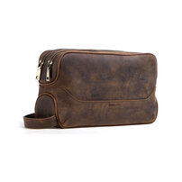 Whatna 牛革 ミニセカンドバッグ メンズ クラッチ バッグ 厚手 本革 レザー 2室仕切 カジュアル フォーマル 冠婚葬祭 結婚式 バッグ紳士用 男性用 黑 ブラウン MC1005