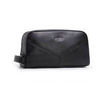 Whatna 牛革 ミニセカンドバッグ メンズ クラッチ バッグ 厚手 本革 レザー 2室仕切 カジュアル フォーマル 冠婚葬祭 結婚式 バッグ紳士用 男性用 黑 MC1004