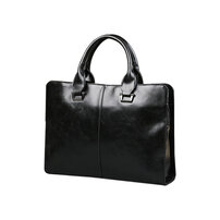 Whatna ビジネスバッグ メンズ 2wayショルダー 手提げ 厚手 皮革 大容量 ブリーフケース A4 15インチPC対応 旅行 出張 通勤 通学 就活 面接 バッグ かばん 男性用 ブラウン 黒（9094）