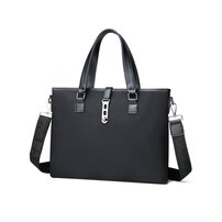 Whatna ビジネスバッグメンズ2WAY手提げ ショルダー バッグ 布 防水 耐磨 A4 14インチ PC収納可 大容量 旅行出張用 通勤 通学 就活 面接 バッグ かばん 男性用 ブラウン 黒（889）