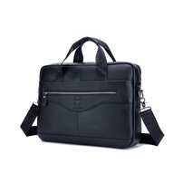 Whatna ビジネス バッグ メンズ 2way ショルダー 手提げ大容量 ブリーフケース A4 14インチPC黒 hs-484