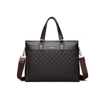 Whatna 革 ビジネスバッグメンズ2WAY手提げ ショルダー バッグ 厚手 レザー 本 革 A4 14インチ PC収納可 大容量 旅行出張用 通勤 通学 就活 面接 バッグ かばん 男性用 ブラウン 黒（fk-6625）