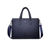 Whatna 革 ビジネスバッグメンズ2WAY手提げ ショルダー バッグ 厚手 レザー 本 革 A4 14インチ PC収納可 大容量 旅行出張用 通勤 通学 就活 面接 バッグ かばん 男性用 ブラウン 黒（d-001）