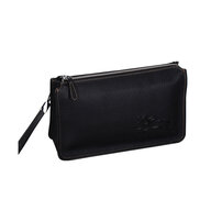 Whatna 2way 牛革 ミニセカンドバッグ メンズ クラッチ バッグ 厚手 本革 レザー 6枚カード収納 カジュアル フォーマル 冠婚葬祭 結婚式 バッグ紳士用 男性用 黒 R187