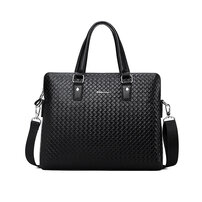 Whatna ビジネス バッグ メンズ 2way ショルダー 手提げ大容量 ブリーフケース A4 14インチPC黒 hs-438