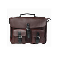 Whatna ビジネス バッグ メンズ 2way ショルダー 手提げ大容量 ブリーフケース A4 14インチPC ブラウン（6398）