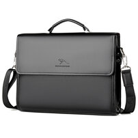 Whatna 革 ショルダーバッグ メンズ ビジネスバッグ2way 斜め掛け 手提げ バッグA4 15インチpc 収納可 本 革 厚手 レザー 横型 ブリーフケース フォーマルバッグ 肩掛けバッグ プレゼント男性 绅士用 黒 ブラウン（1804）