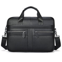 Whatna 天然 牛革 ショルダーバッグ メンズ ビジネスバッグ 旅行バッグ2way 斜め掛け 手提げ バッグA4 15インチpc 収納可 本 革 厚手 レザー 横型 ブリーフケース フォーマルバッグ 肩掛けバッグ プレゼント男性 绅士用（2099）