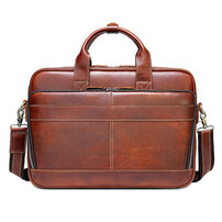 Whatna 天然 牛革 ショルダーバッグ メンズ ビジネスバッグ 旅行バッグ2way 斜め掛け 手提げ バッグA4 15インチpc 収納可 本 革 厚手 レザー 横型 ブリーフケース フォーマルバッグ 肩掛けバッグ プレゼント男性 绅士用（1103）