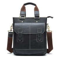 Whatna 天然 牛革 ショルダーバッグ メンズ ビジネスバッグ 旅行バッグ2way 斜め掛け 手提げ バッグA4 13.3インチpc 収納可 本 革 厚手 レザー 横型 ブリーフケース フォーマルバッグ 肩掛けバッグ プレゼント男性 绅士用（8532）