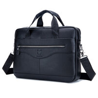 Whatna 天然 牛革 ショルダーバッグ メンズ ビジネスバッグ 旅行バッグ2way 斜め掛け 手提げ バッグA4 15インチpc 収納可 本 革 厚手 レザー 横型 ブリーフケース フォーマルバッグ 肩掛けバッグ プレゼント男性 绅士用（044）