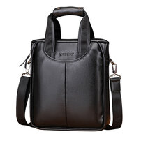 Whatna 革 ショルダーバッグ メンズ ビジネスバッグ 旅行バッグ2way 斜め掛け 手提げ バッグA4 15インチpc 収納可 本 革 厚手 レザー 横型 ブリーフケース フォーマルバッグ 肩掛けバッグ プレゼント男性 绅士用（YJBB-1117）