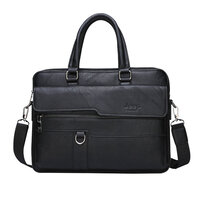 Whatna 革 ショルダーバッグ メンズ ビジネスバッグ 旅行バッグ2way 斜め掛け 手提げ バッグA4 横型 ブリーフケース フォーマルバッグ 肩掛けバッグ プレゼント男性 绅士用（8301-3）