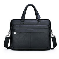 Whatna 革 ショルダーバッグ メンズ ビジネスバッグ 旅行バッグ2way 斜め掛け 手提げ バッグA4 横型 ブリーフケース フォーマルバッグ 肩掛けバッグ プレゼント男性 绅士用（8015）