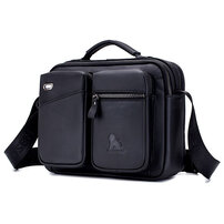 Whatna 天然 牛革 ショルダーバッグ メンズ ビジネスバッグ 旅行バッグ2way 斜め掛け 手提げ バッグ10.5ipad収納可 本 革 厚手 レザー 横型 ブリーフケース フォーマルバッグ 肩掛けバッグ プレゼント男性 绅士用（91208）