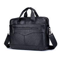 Whatna 天然 牛革 ショルダーバッグ メンズ ビジネスバッグ 旅行バッグ2way 斜め掛け 手提げ バッグA4 15インチpc 収納可 本 革 厚手 レザー 横型 ブリーフケース フォーマルバッグ 肩掛けバッグ プレゼント男性 绅士用（91504）