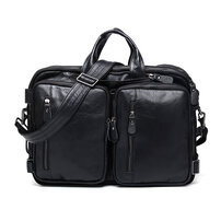 Whatna 天然 牛革 ショルダーバッグ メンズ 3way 斜め掛け 手提げ リュック バッグ ビジネスバッグ 旅行バッグA3 16インチpc 収納可本革 厚手 レザー 横型 ブリーフケースフォーマルバッグ肩掛けバッグプレゼント男性 绅士用（6332）