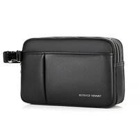 Whatna YJBBセカンドバッグ メンズ バッグ クラッチ バッグ 厚手 本 革 レザー 2室仕切 カード6枚収納可 化粧かばん 手持ちバッグ 結婚式 バッグ フォーマル ビジネス 冠婚葬祭 バッグ 男性用 紳士用 （1009）