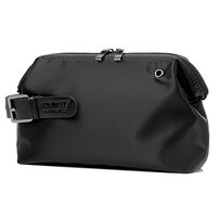 Whatna ボックス型 ミクラッチ バッグ メンズ バッグ セカンドバッグ 小きめ ipadmini収納可 イヤホン穴付き 化粧かばん 手持ちバッグ 結婚式 バッグ 冠婚葬祭バッグ 男性用 紳士用 通勤用 黒 青（X1537）