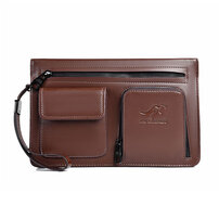 Whatna セカンド バッグ メンズ バッグ [ボディバッグ・ワンショルダー ウエストポーチ 肩掛け 結婚式 バッグ]クラッチ 手持ち バッグ ビジネス カジュアル フォーマル 冠婚葬祭 バッグ紳士用 男性用 黒（6903）